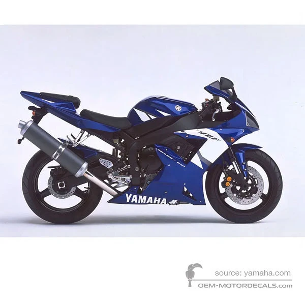 Adesivi per Yamaha YZF R1 2002 - Blu • Yamaha Adesivi OEM
