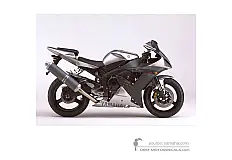 Stickers voor Yamaha YZF R1 2002 - Zilver • Yamaha OEM Stickers