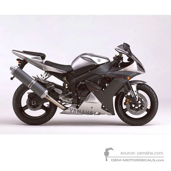 Adesivi per Yamaha YZF R1 2002 - Argento • Yamaha Adesivi OEM