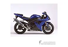 Naklejki do Yamaha YZF R1 2002 - Niebieski Type B • Yamaha Naklejki OEM