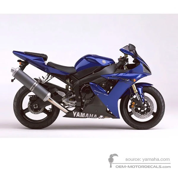 Decals for Yamaha YZF R1 2002 - Blue Type B • Yamaha OEM Decals