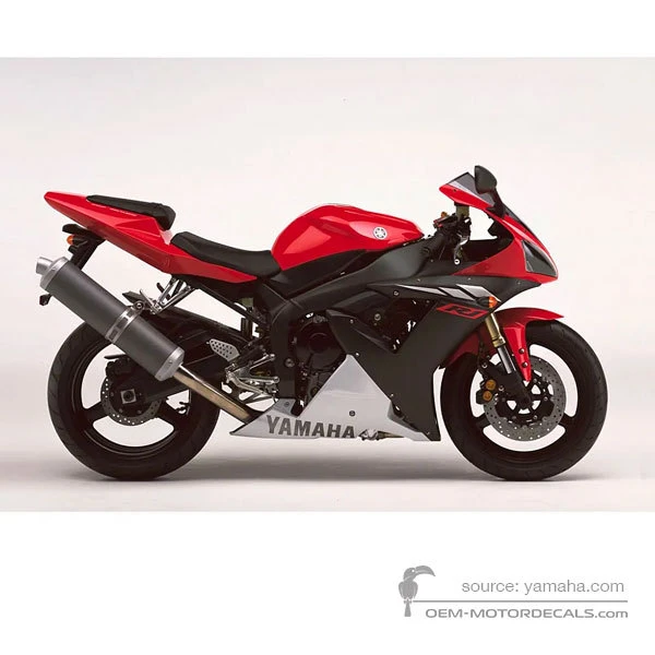 Decals for Yamaha YZF R1 2003 - Red • Yamaha OEM Decals
