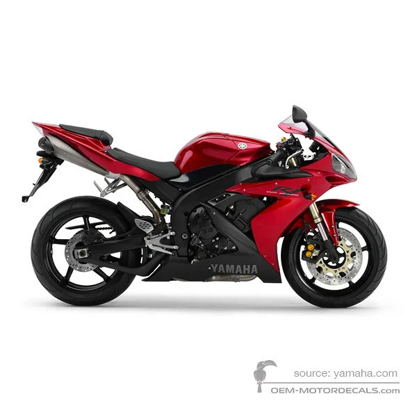 Decals for Yamaha YZF R1 2004 - Red • Yamaha OEM Decals