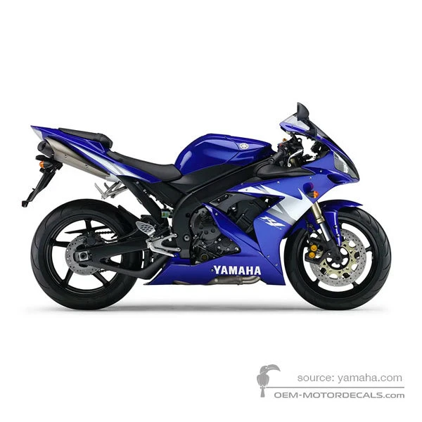 Adesivi per Yamaha YZF R1 2005 - Blu • Yamaha Adesivi OEM