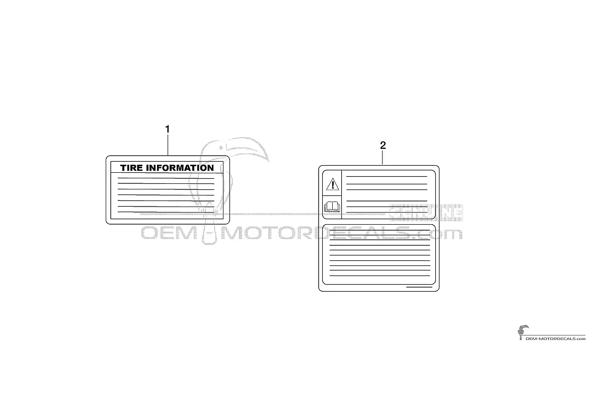 Stickers voor Yamaha YZF R1 - Voorzichtigheid labels • Yamaha OEM Stickers