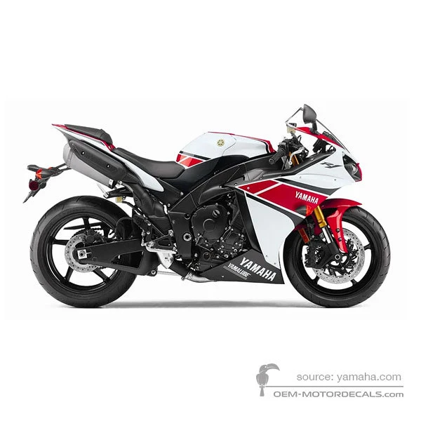 Adesivi per Yamaha YZF R1 2012 Anniversary - Bianco • Yamaha Adesivi OEM