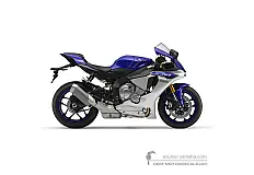 Aufkleber für Yamaha YZF R1 2015 - Blau • Yamaha OEM-Aufkleber