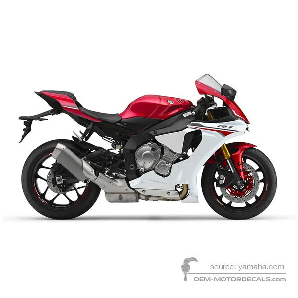 Decals for Yamaha YZF R1 2015 - Red • Yamaha OEM Decals