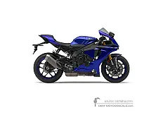 Stickers voor Yamaha YZF R1 2018 - Blauw • Yamaha OEM Stickers