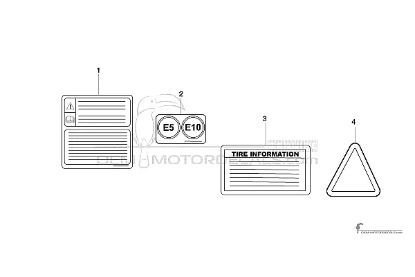Yamaha YZF R1M - Caution labels