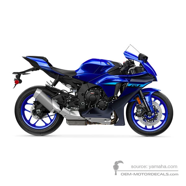 Decals for Yamaha YZF R1 2024 - Blue • Yamaha OEM Decals