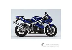 Aufkleber für Yamaha YZF R6 2001 - Blau • Yamaha OEM-Aufkleber