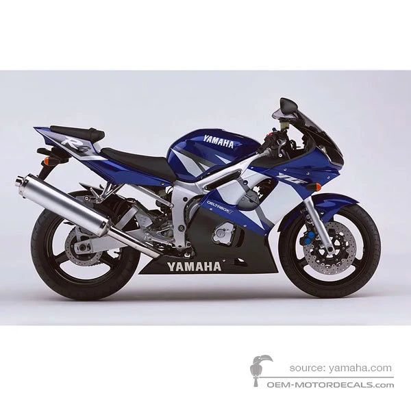 Pegatinas para Yamaha YZF R6 2002 - Azul • Yamaha Pegatinas OEM