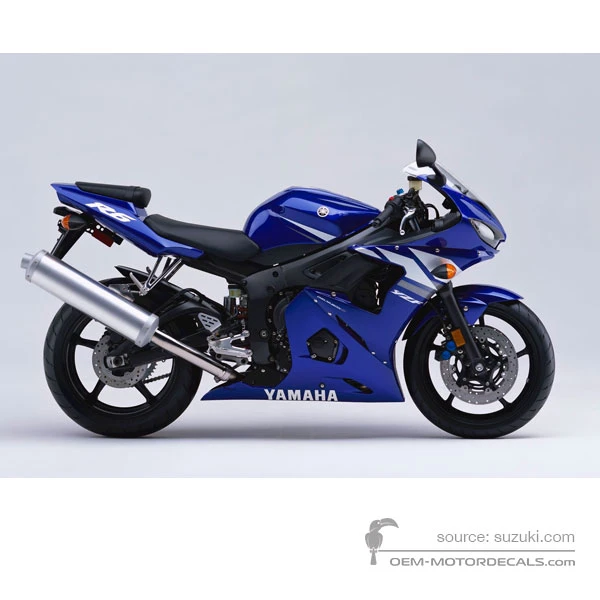 Stickers voor Yamaha YZF R6R 2003 - Blauw • Yamaha OEM Stickers