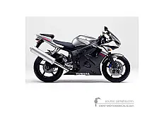 Stickers voor Yamaha YZF R6 2003 - Zilver • Yamaha OEM Stickers