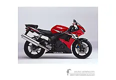 Stickers voor Yamaha YZF R6 2004 - Rood • Yamaha OEM Stickers