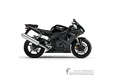 Stickers voor Yamaha YZF R6 2005 - Zwart • Yamaha OEM Stickers
