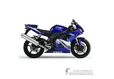 Autocollants pour Yamaha YZF R6 2005 - Bleu • Yamaha Autocollants OEM