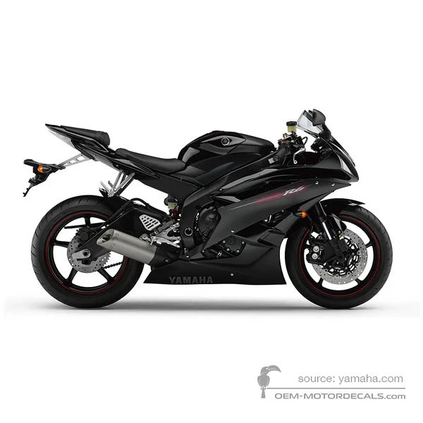 Stickers voor Yamaha YZF R6 2006 - Zwart • Yamaha OEM Stickers