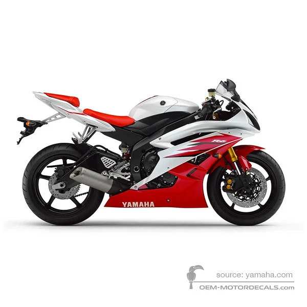 Decals for Yamaha YZF R6 2006 - White • Yamaha OEM Decals