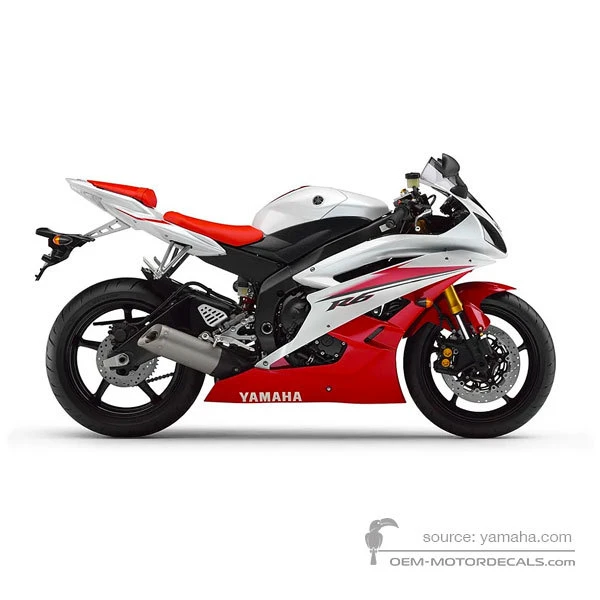 Stickers voor Yamaha YZF R6 2007 - Wit • Yamaha OEM Stickers