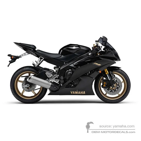 Aufkleber für Yamaha YZF R6 2009 - Schwarz • Yamaha OEM-Aufkleber