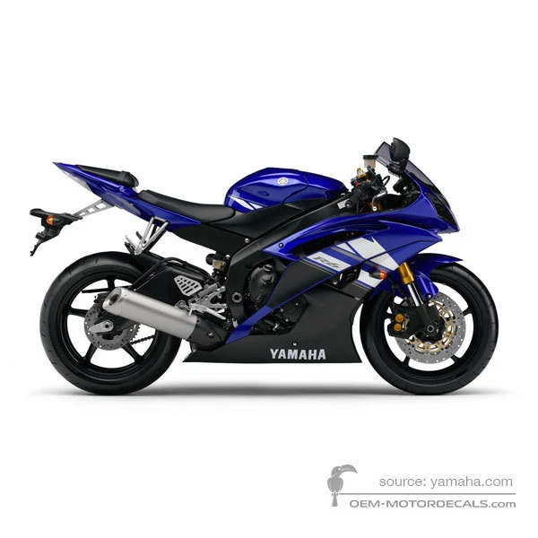 Decals for Yamaha YZF R6 2011 - Blue • Yamaha OEM Decals