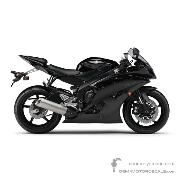 Aufkleber für Yamaha YZF R6 2011 - Schwarz • Yamaha OEM-Aufkleber