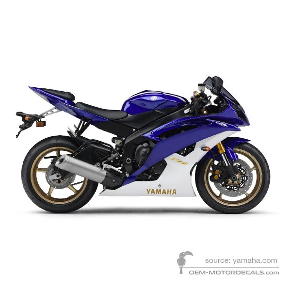 Aufkleber für yamaha YZF R6 2012 - Blau • Yamaha OEM-Aufkleber