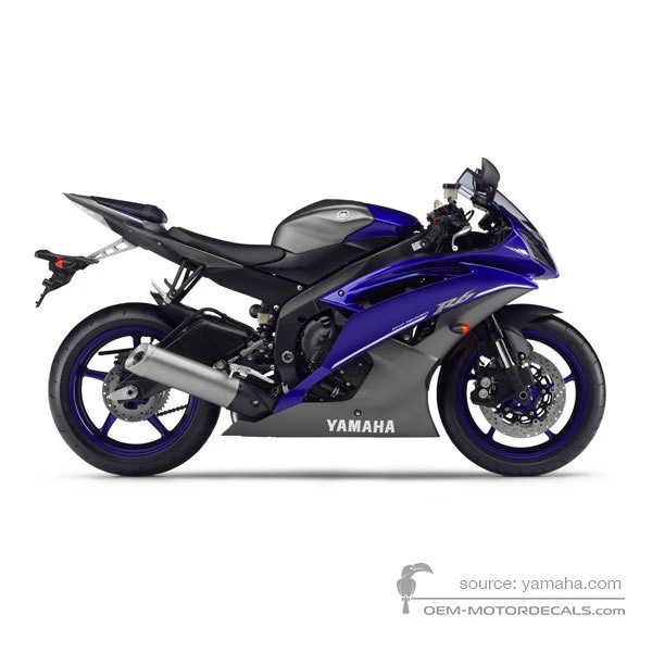 Decals for Yamaha YZF R6 2013 - Blue • Yamaha OEM Decals