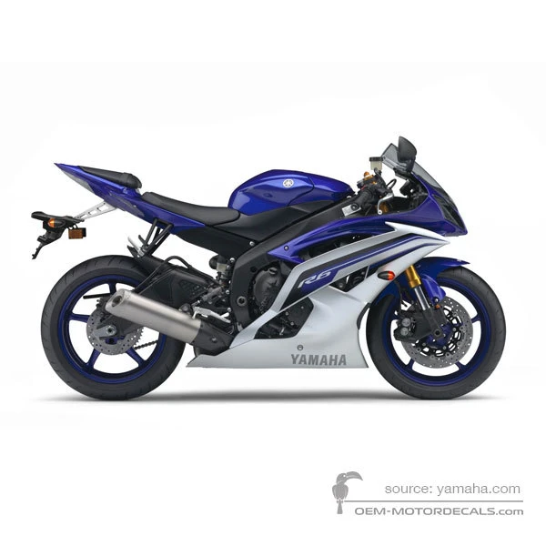 Aufkleber für Yamaha YZF R6 2016 - Blau • Yamaha OEM-Aufkleber