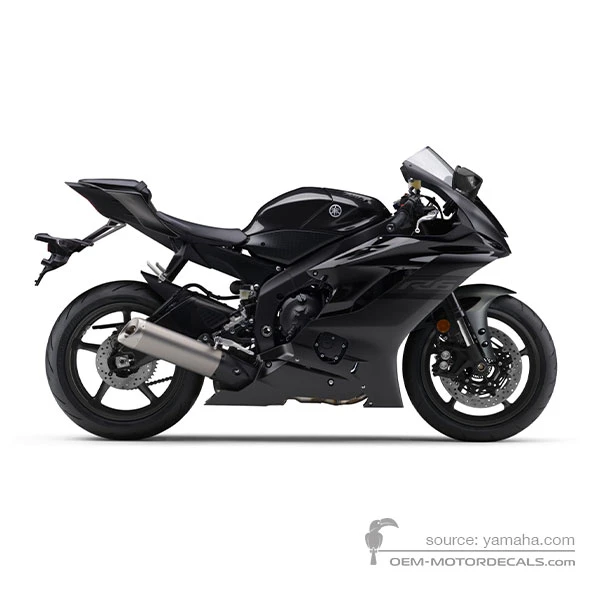 Decals for Yamaha YZF R6 2020 - Black • Yamaha OEM Decals