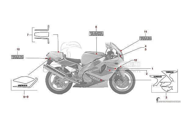 Yamaha YZF750R 1993 - Blanco