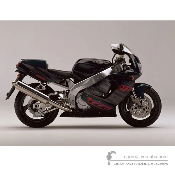 Decals for Yamaha YZF750R 1995 - Dark gray • Yamaha OEM Decals