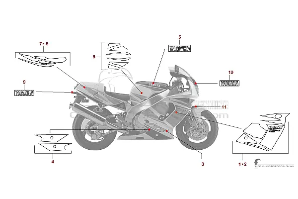 Yamaha YZF750R 1995 - Biały
