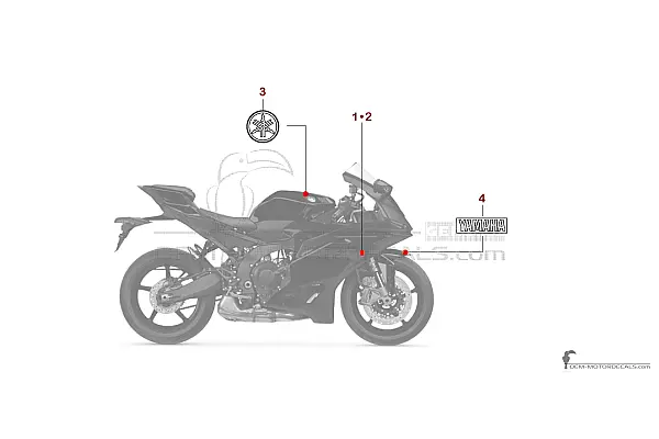 Yamaha YZF R9 2025 - Gris foncé