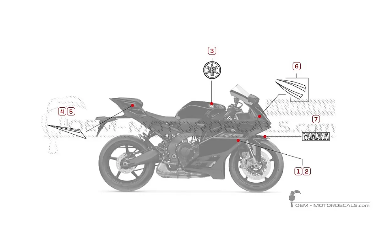 Decals for Yamaha YZF-R9 2026 • Yamaha OEM Decals