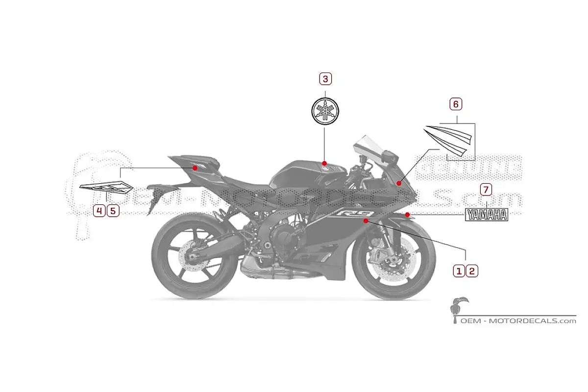 Stickers voor Yamaha YZF-R9 2026 • Yamaha OEM Stickers