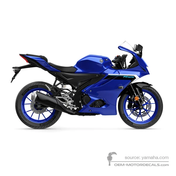 Aufkleber für Yamaha YZF-R125 2025 - Blau • Yamaha OEM-Aufkleber