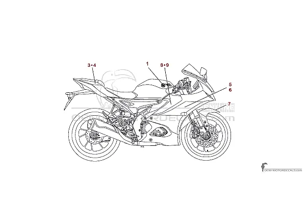Yamaha YZF-R125 2025 - Zwart