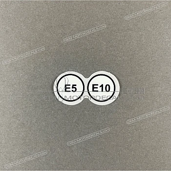 Fuel tank E5/E10 fuel type sticker