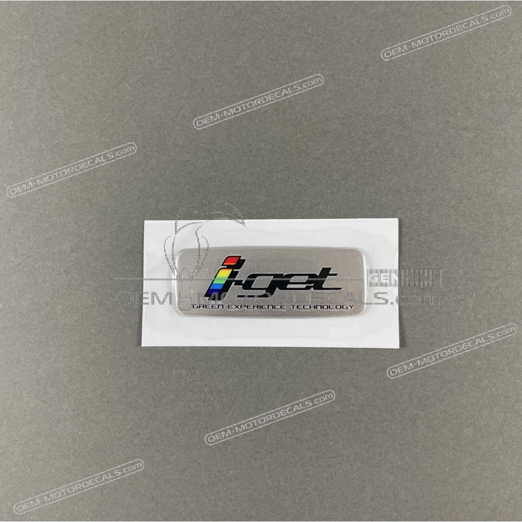 Aprilia SXR 50 Emblemat i-get Pokrywy Silnika Lewa Strona OEM 2H001199
