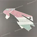 Belly pan decal, left side