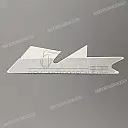 Front cowling decal, left side