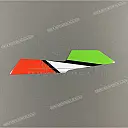 Front cowling decal, left side