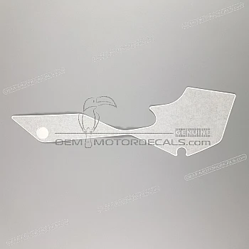 Belly pan decal, left side