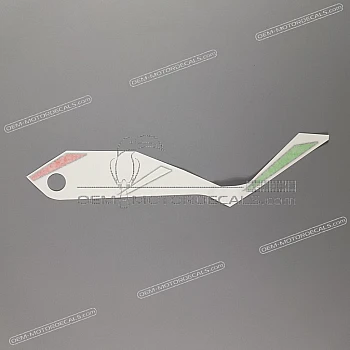 Belly pan decal, left side