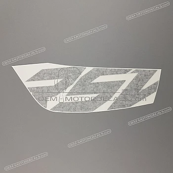 Front cowling decal, left side