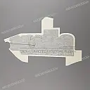 Belly pan decal, left side