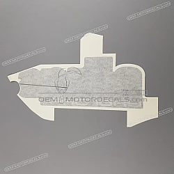 Belly pan decal, left side